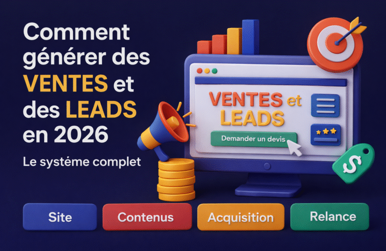 Comment générer des VENTES et LEADS en 2026 : le système complet (site + contenus + acquisition)