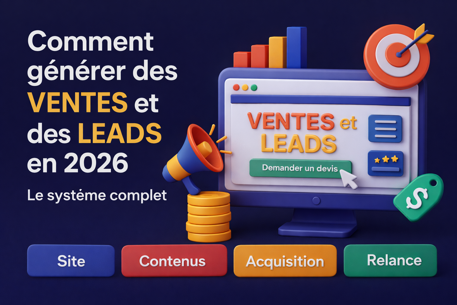 Comment générer des VENTES et LEADS en 2026 : le système complet (site + contenus + acquisition)