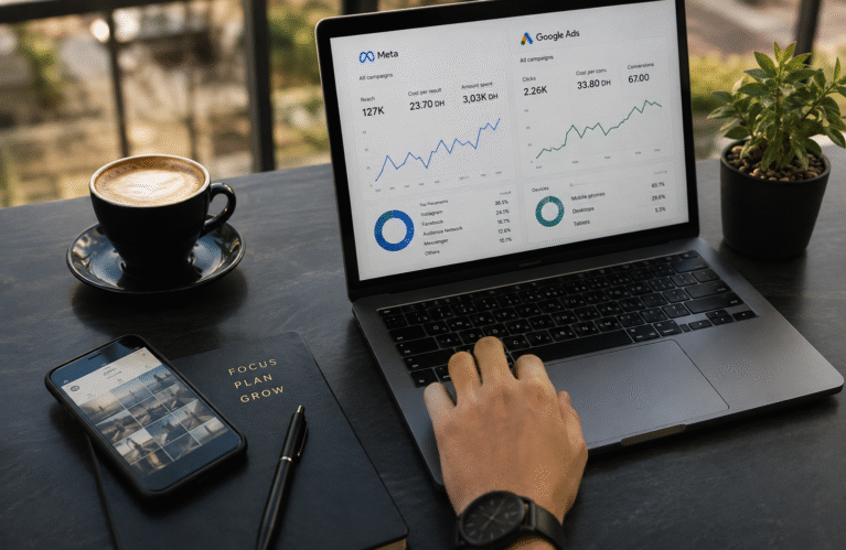 Gestion de publicité en ligne au Maroc : comment choisir entre Meta Ads et Google Ads en 2026 ?